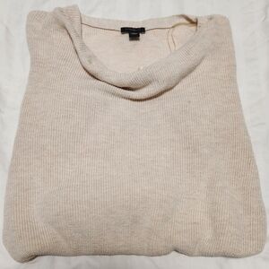 Ann Taylor Ivory Draped Neck Sweater